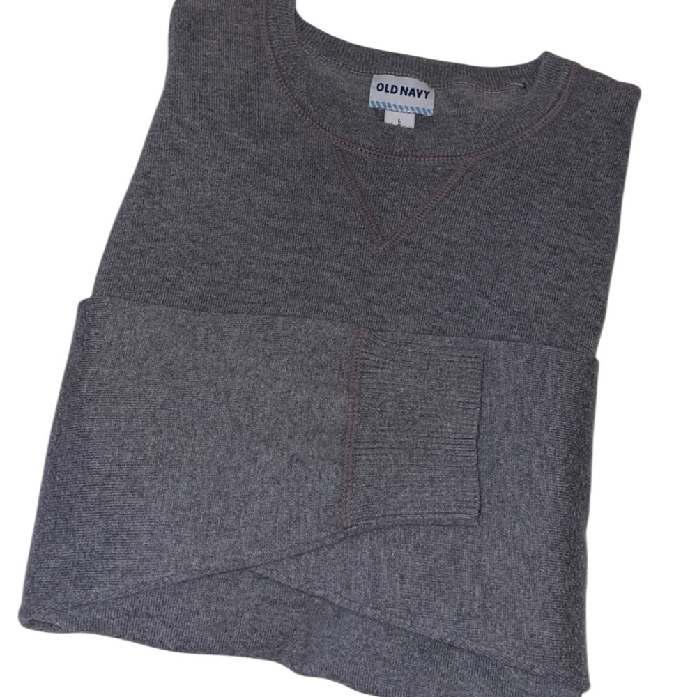 Old Navy Heather Charcoal Crewneck Cozy Pullover
